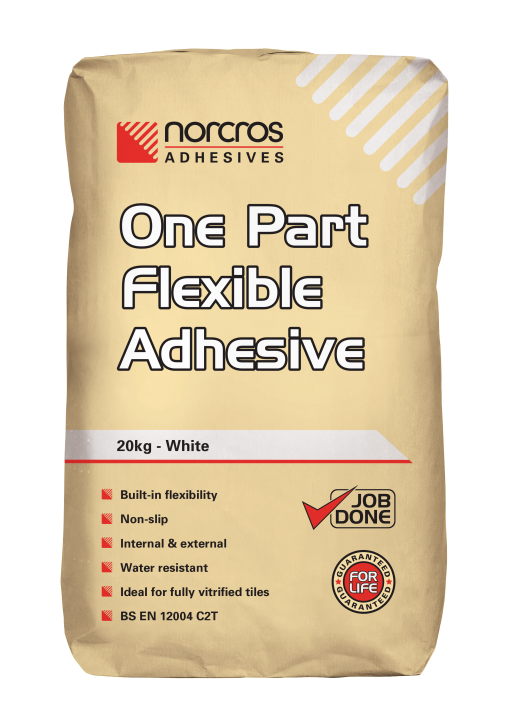One Part Flexible White Tile Adhesive by Norcros Adhesives